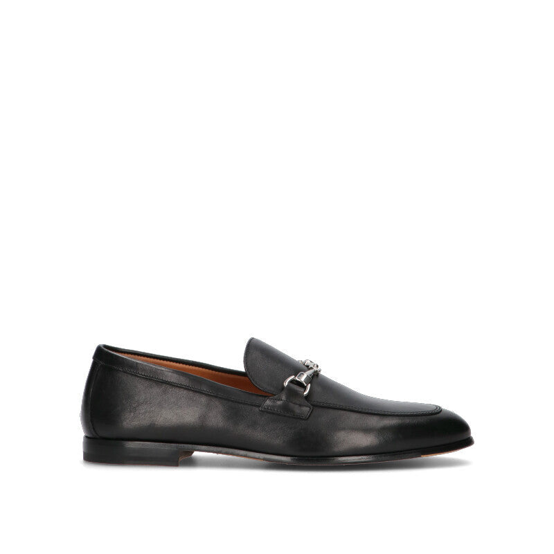 DOUCAL'S Mocassino uomo nero in pelle