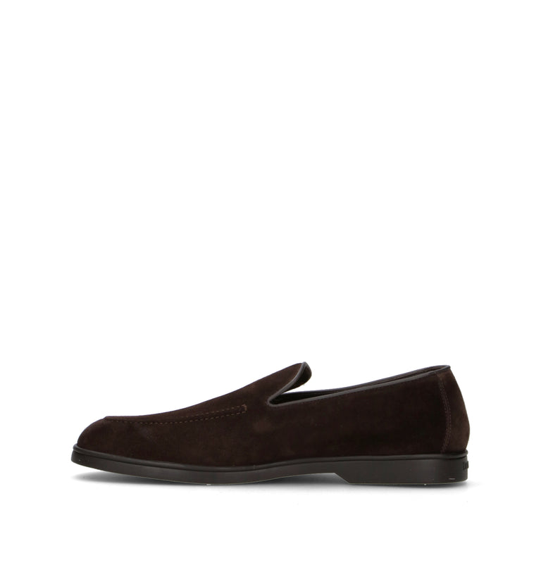 DOUCAL'S Mocassino uomo marrone in suede