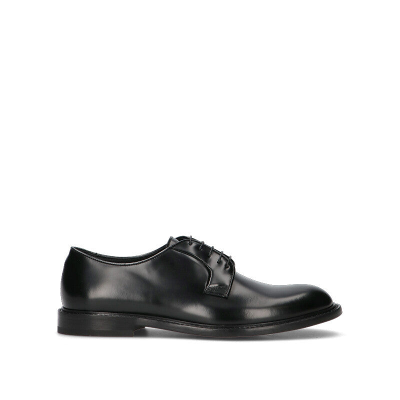 DOUCAL'S Stringata uomo nera in pelle
