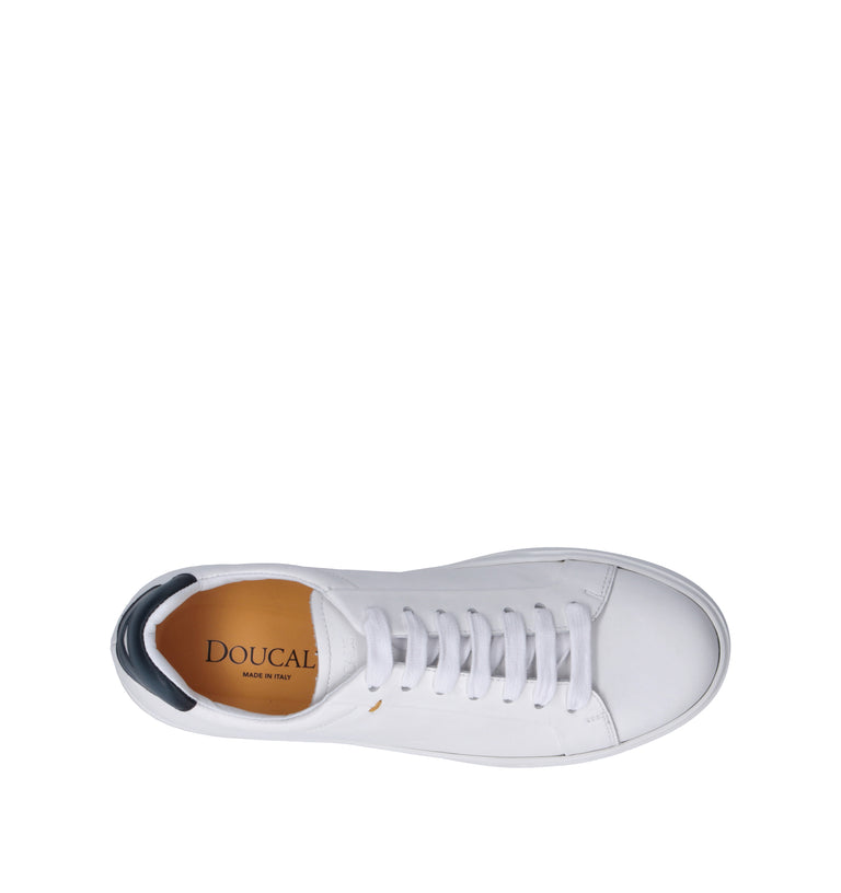 DOUCAL'S Sneaker uomo bianca in pelle