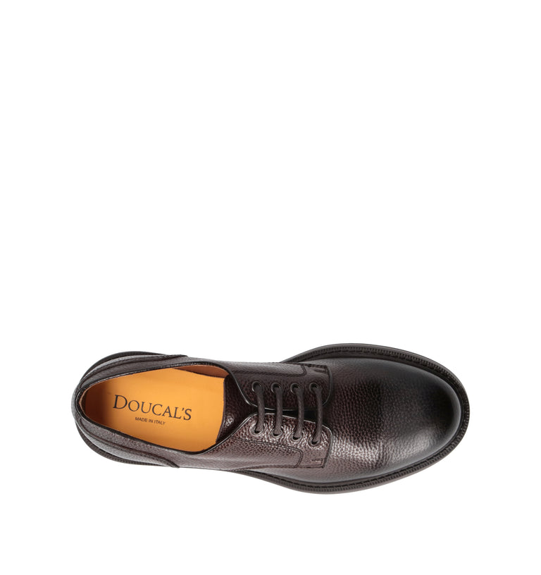 DOUCAL'S Stringata uomo ebano in pelle