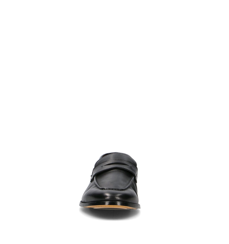 DOUCAL'S Mocassino uomo nero in pelle