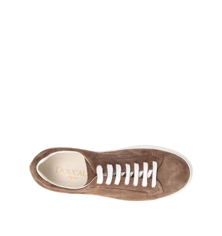 DOUCAL'S Sneaker uomo marrone in suede