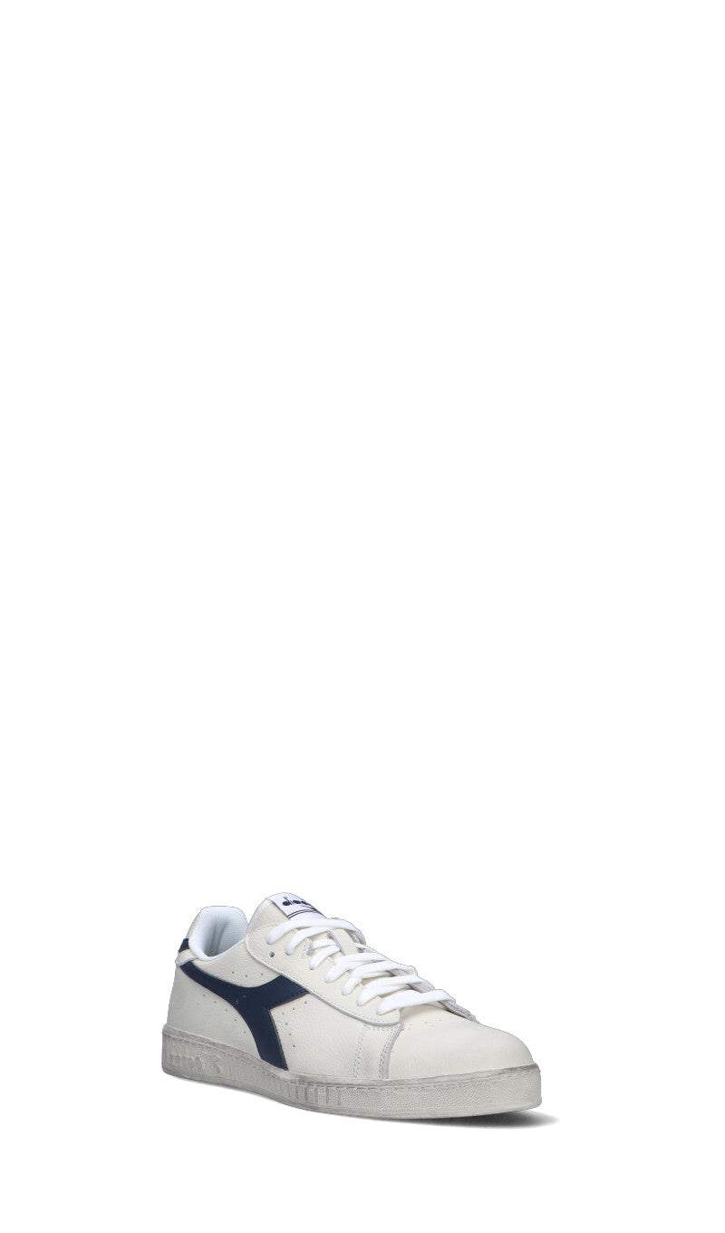 DIADORA GAME L LOW WAXED Sneaker uomo bianca/blu in pelle