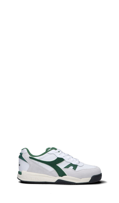 DIADORA Sneaker uomo bianca/grigia/verde in suede