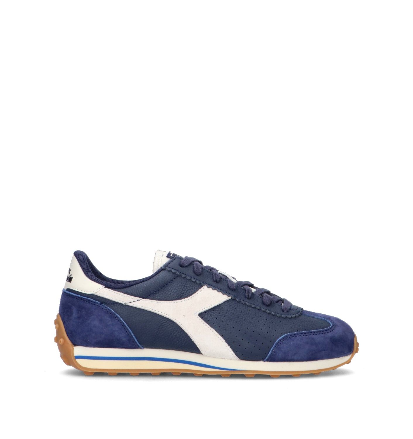 DIADORA RALLY PUNCHED Sneaker uomo blu in pelle