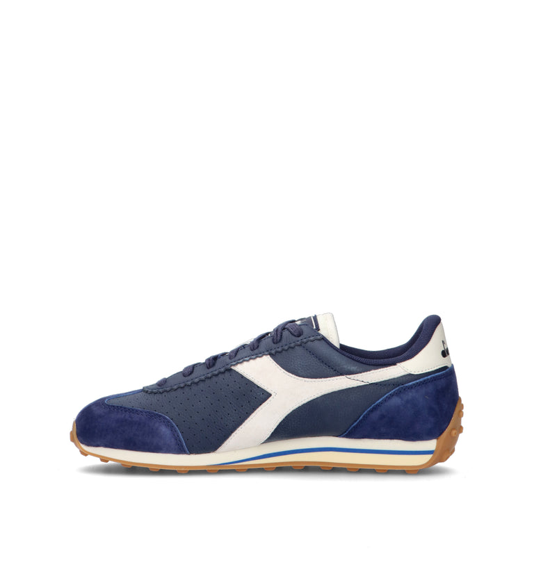 DIADORA RALLY PUNCHED Sneaker uomo blu in pelle
