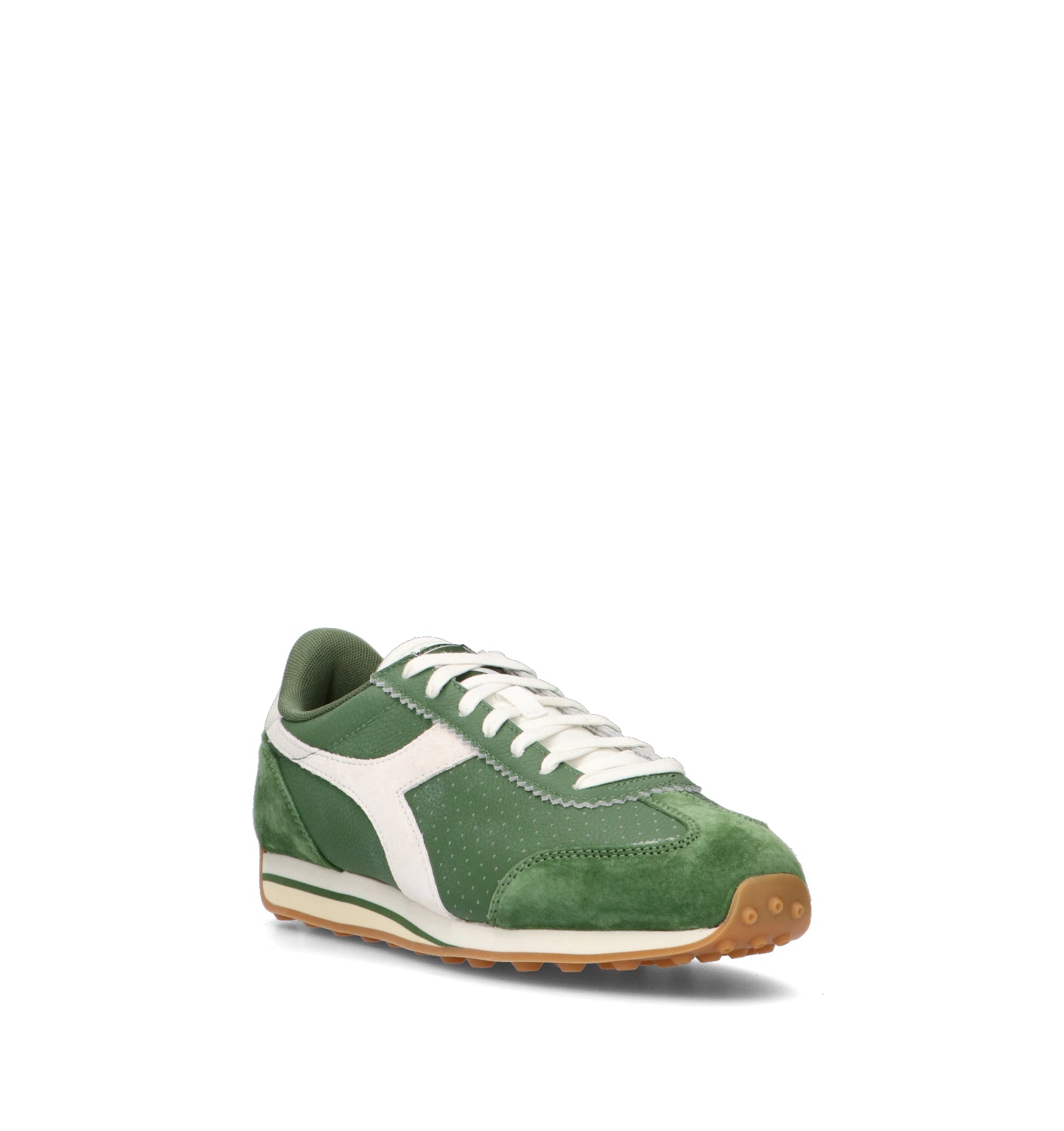 DIADORA RALLY PUNCHED Sneaker uomo verde in suede
