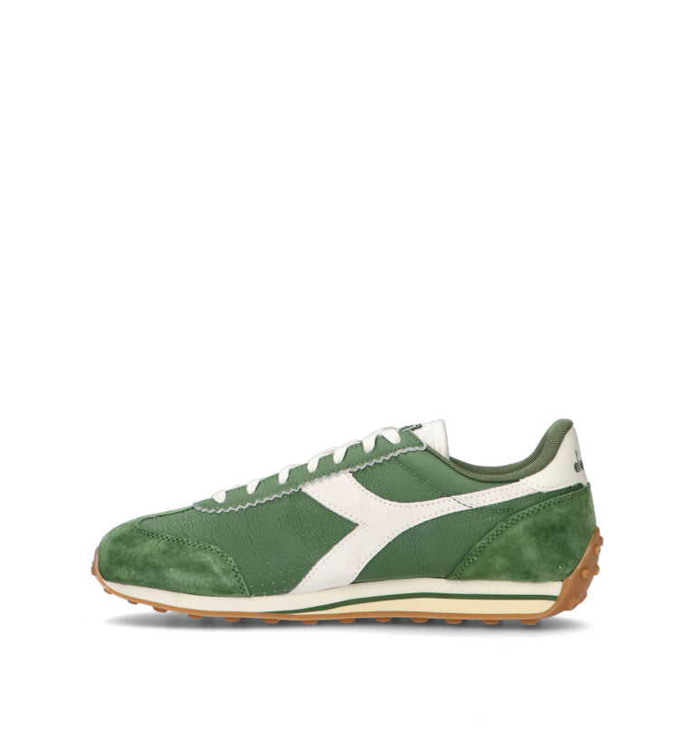 DIADORA RALLY PUNCHED Sneaker uomo verde in suede