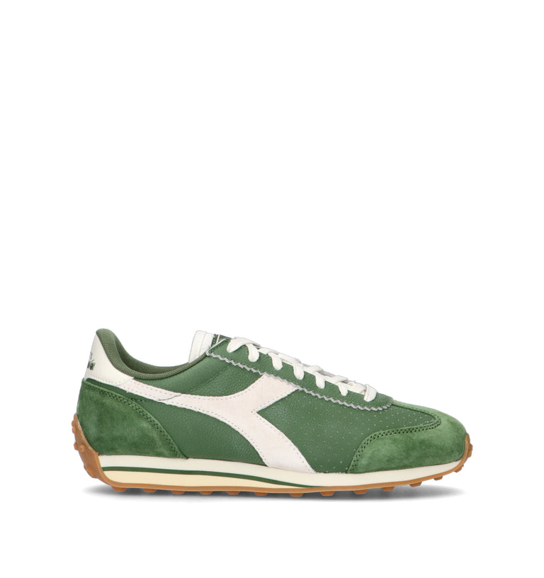DIADORA RALLY PUNCHED Sneaker uomo verde in suede