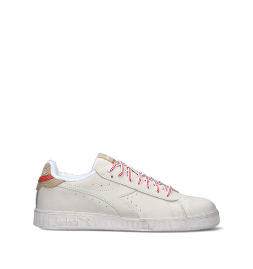 DIADORA GAME LOW TUMBLE WAXED Sneaker uomo bianca