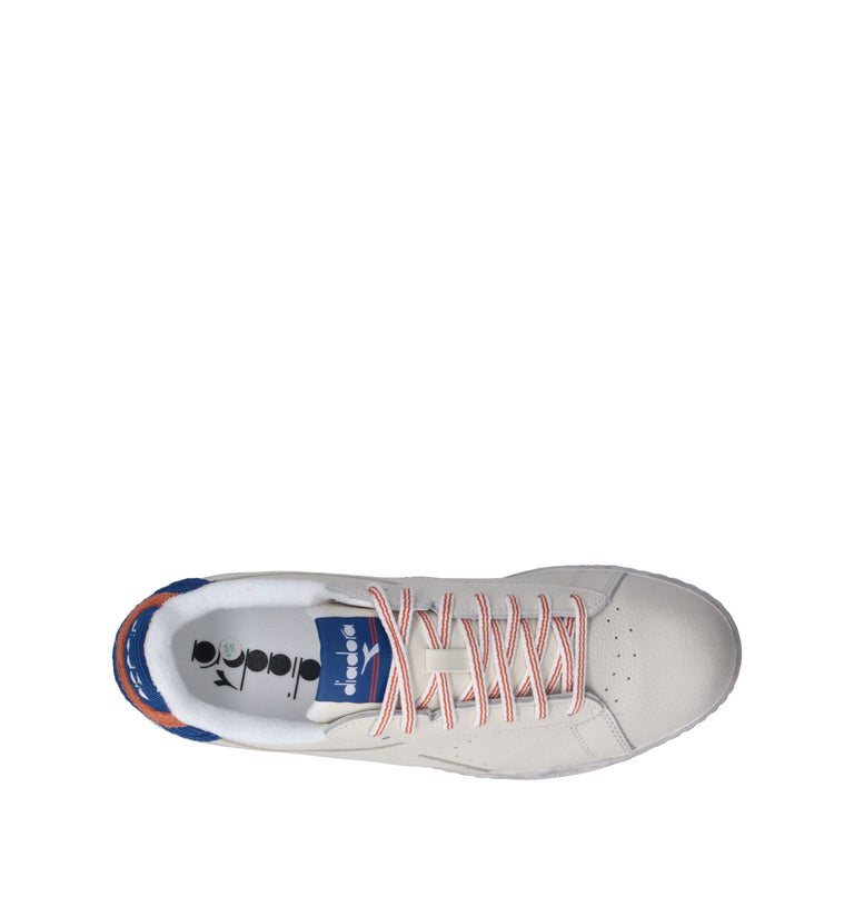 DIADORA GAME LOW TUMBLE WAXED Sneaker uomo bianca/blu