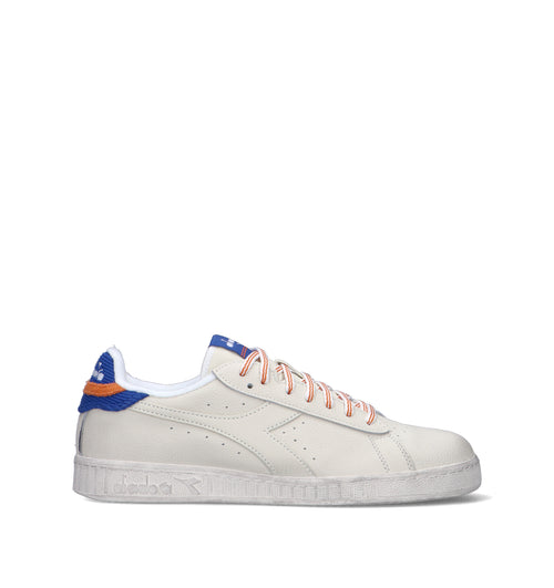 DIADORA GAME LOW TUMBLE WAXED Sneaker uomo bianca/blu