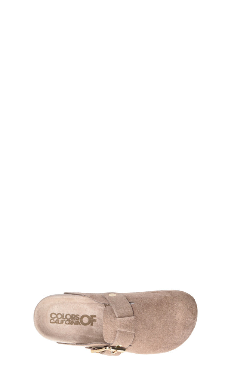 COLORS OF CALIFORNIA Ciabatta donna fango in suede