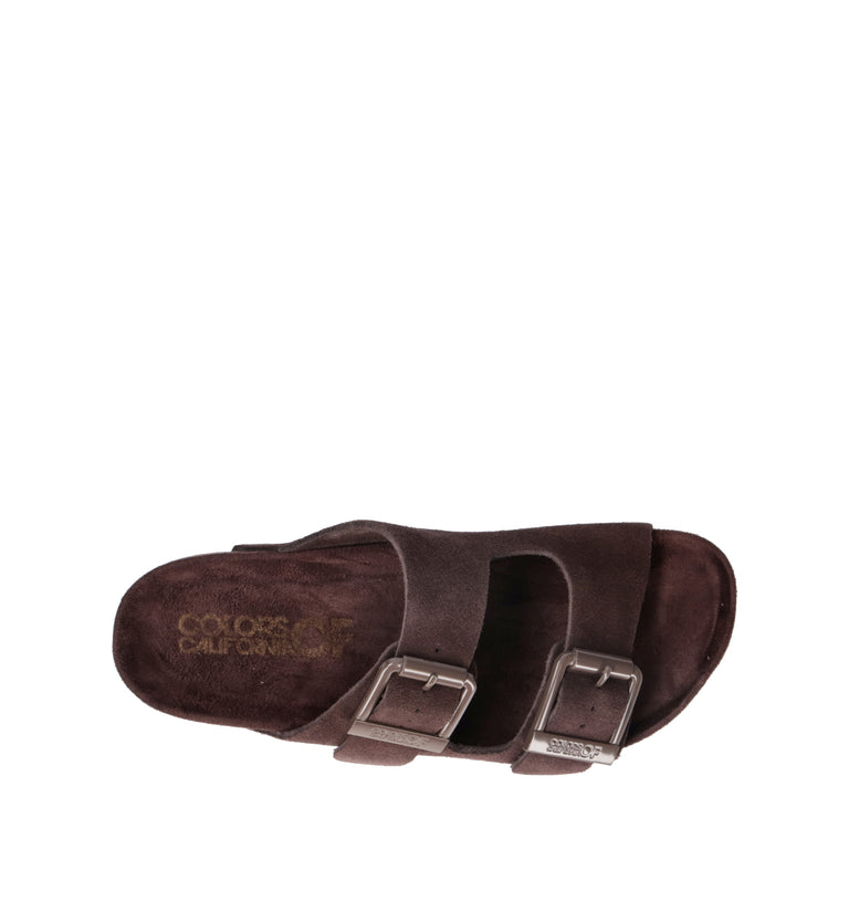 COLORS OF CALIFORNIA Ciabatta donna marrone in suede