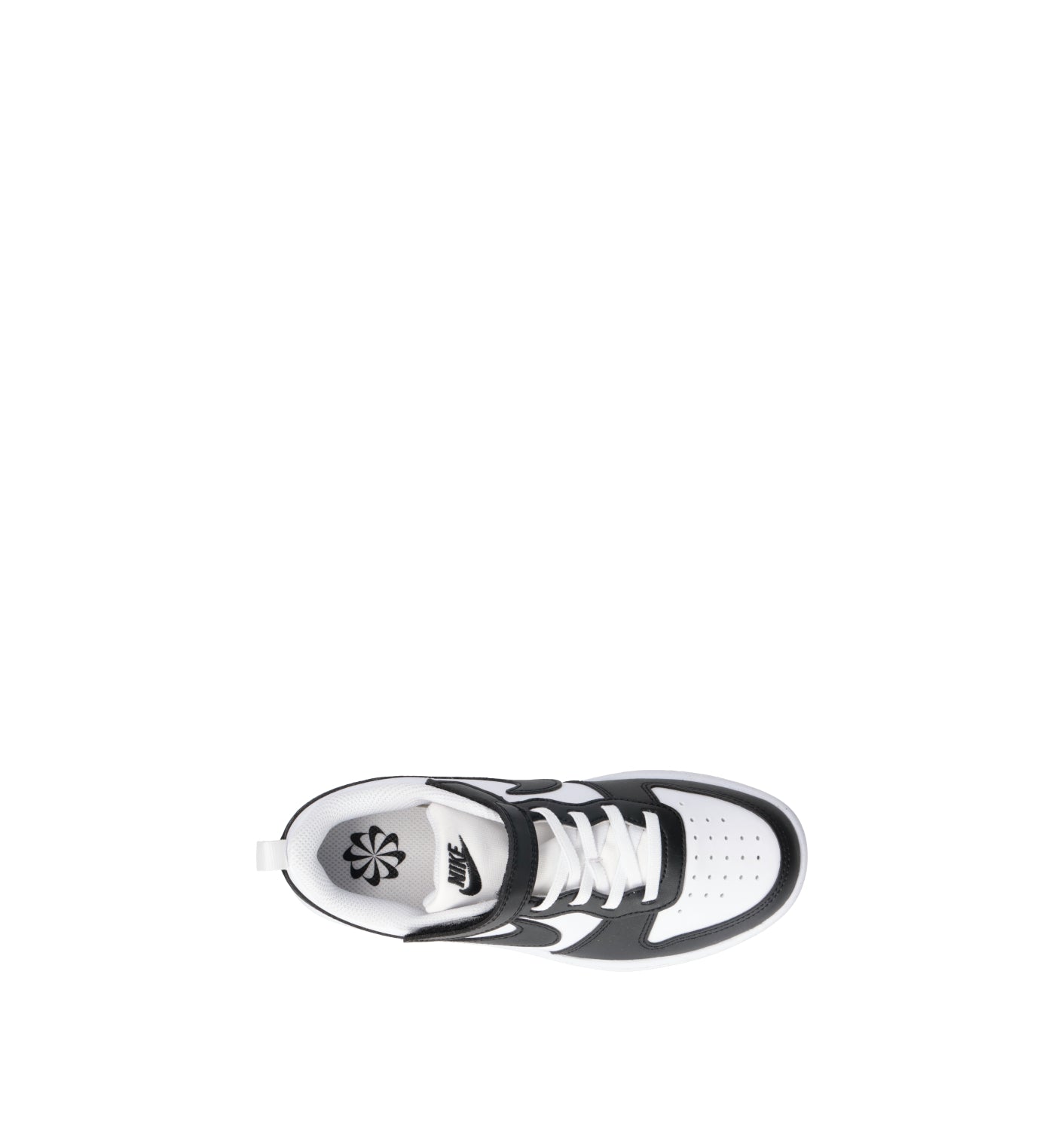 NIKE COURT BOROUGH LOW RECRAFT (PS) Sneaker bimbo bianca/nera