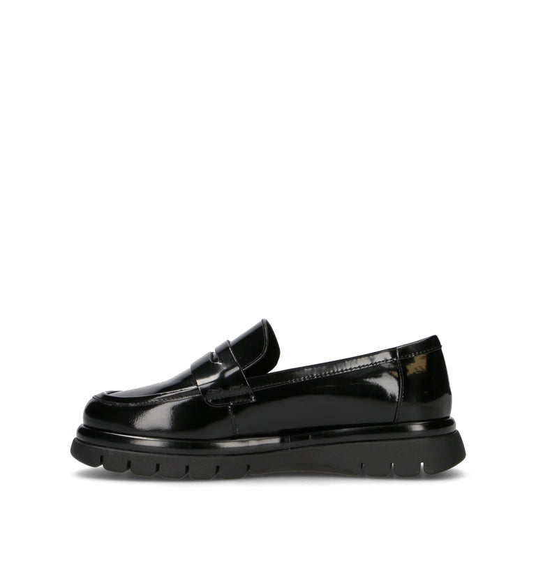 THE FLEXX Mocassino donna nero in pelle