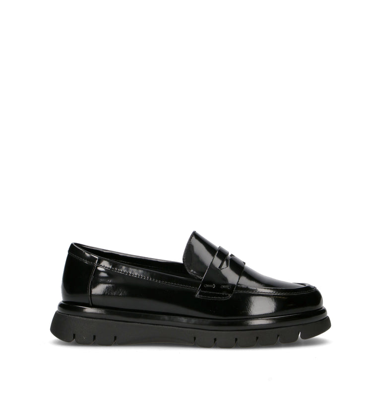 THE FLEXX Mocassino donna nero in pelle