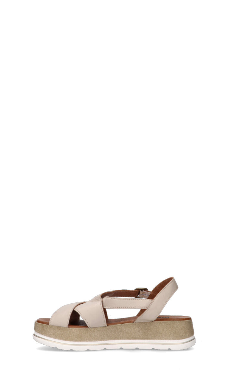 BUENO Sandalo donna grigio in pelle