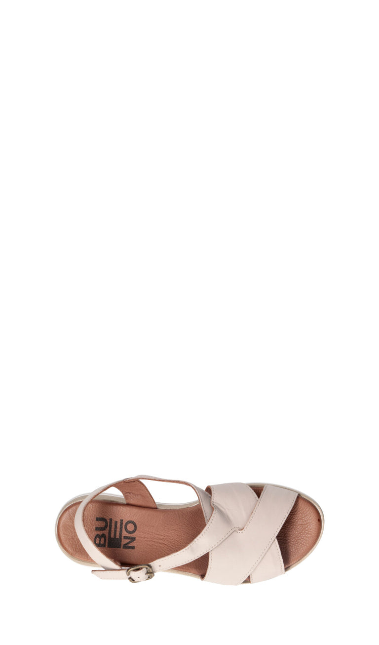 BUENO Sandalo donna grigio in pelle