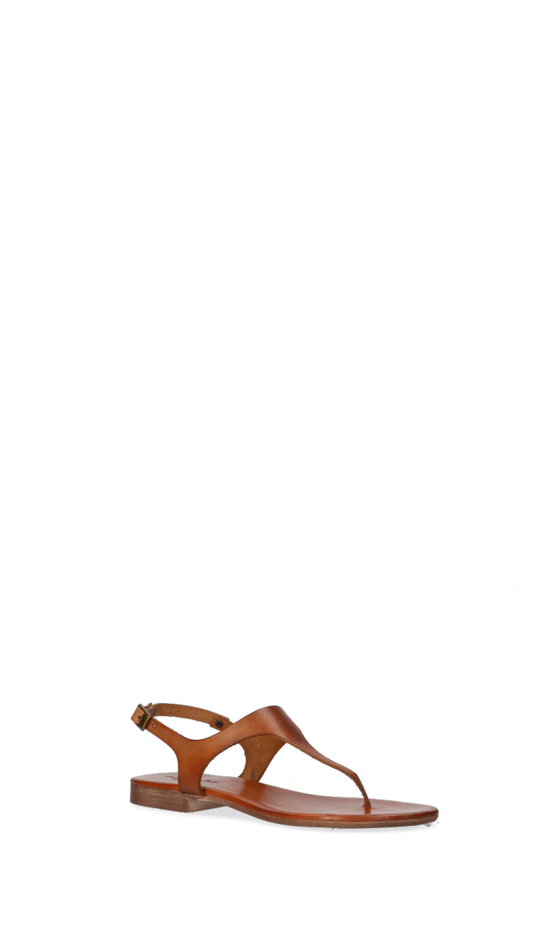 PERLAMARINA Infradito donna marrone in pelle