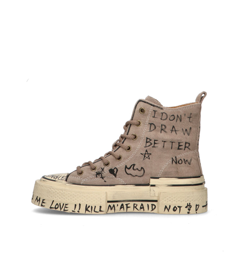 NANKU Sneaker donna taupe in suede