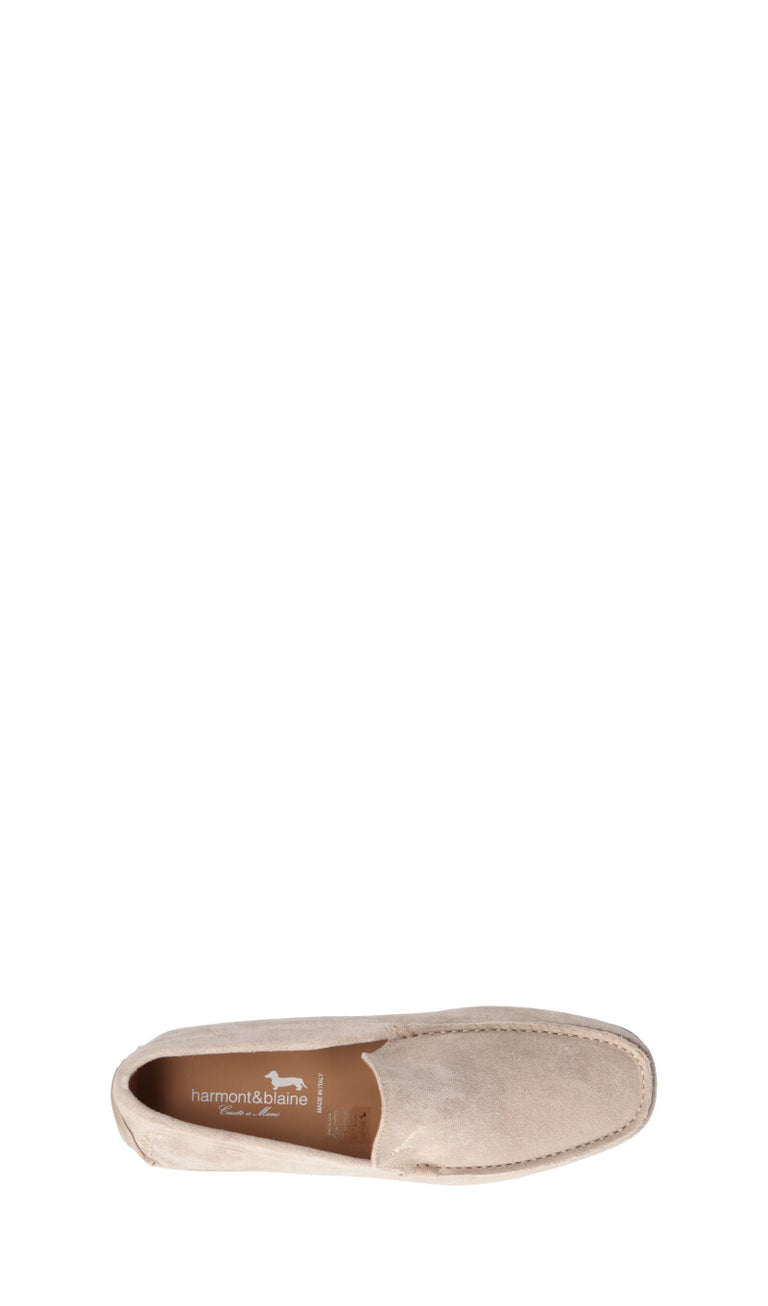 HARMONT&BLAINE Mocassino uomo beige in suede