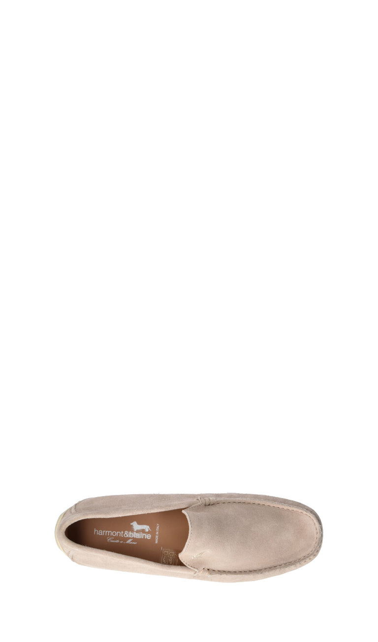 HARMONT&BLAINE Mocassino uomo beige in suede