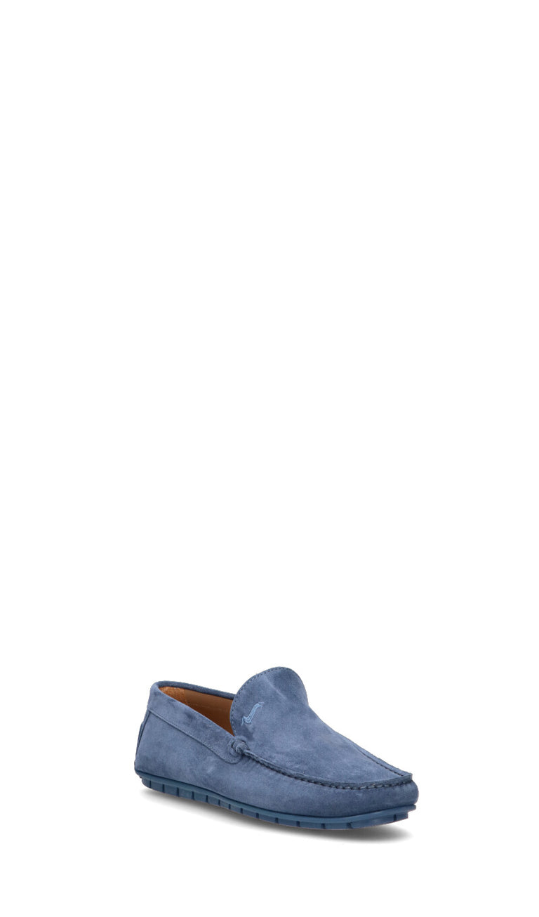 HARMONT&BLAINE Mocassino uomo blu in suede