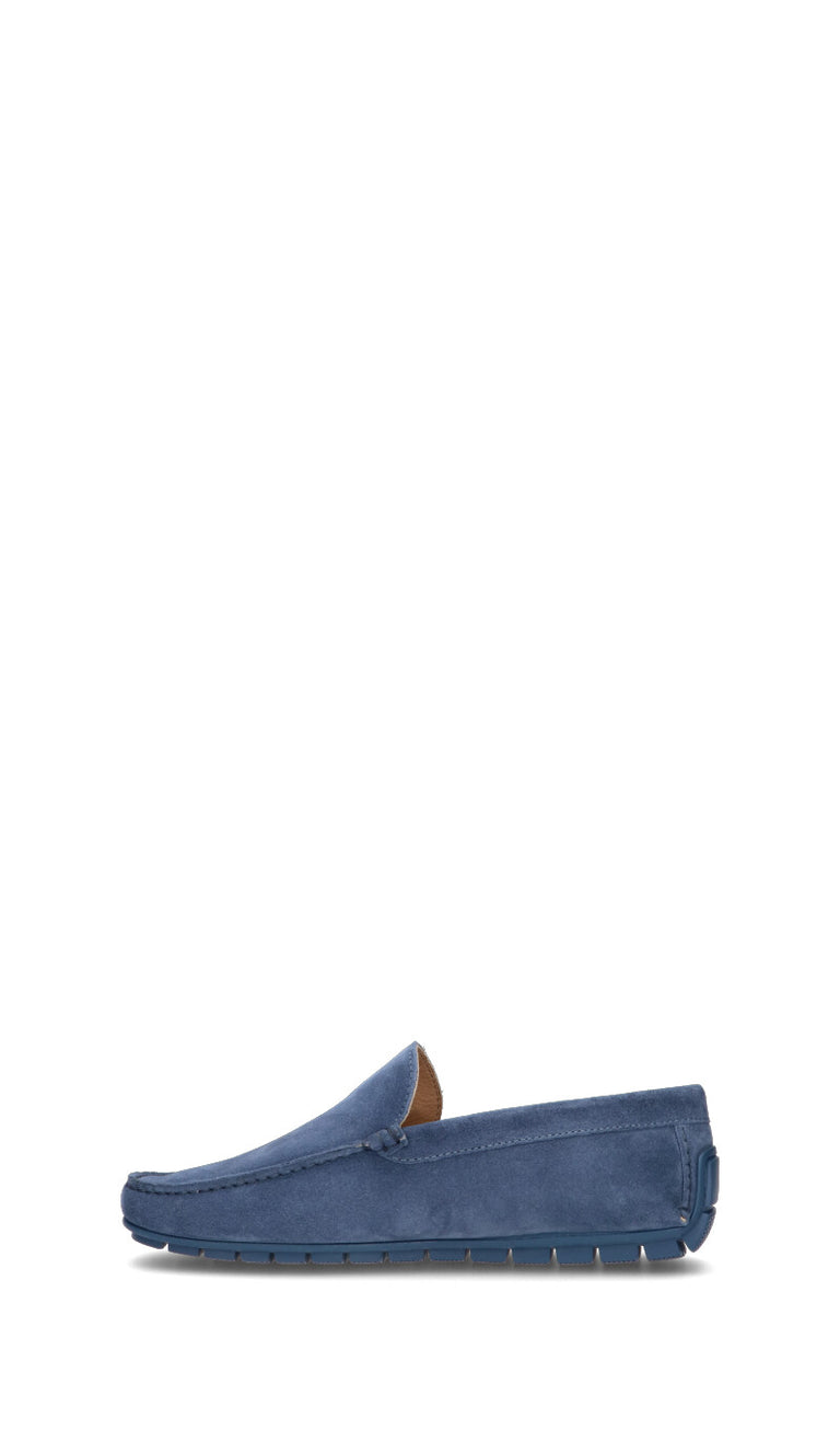 HARMONT&BLAINE Mocassino uomo blu in suede