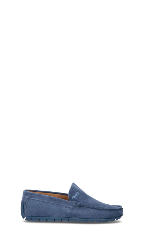 HARMONT&BLAINE Mocassino uomo blu in suede