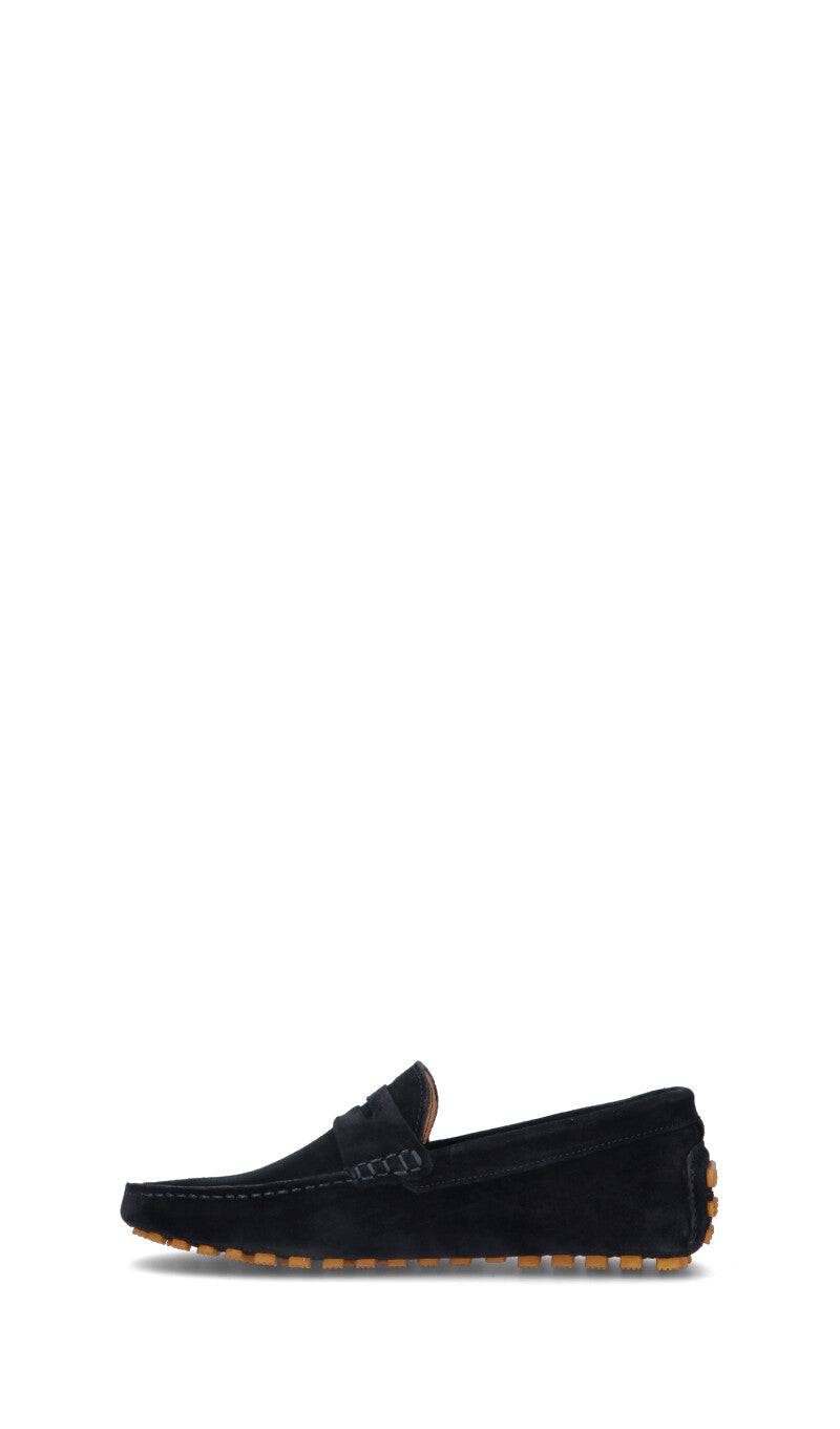 HARMONT&BLAINE Mocassino uomo blu in suede