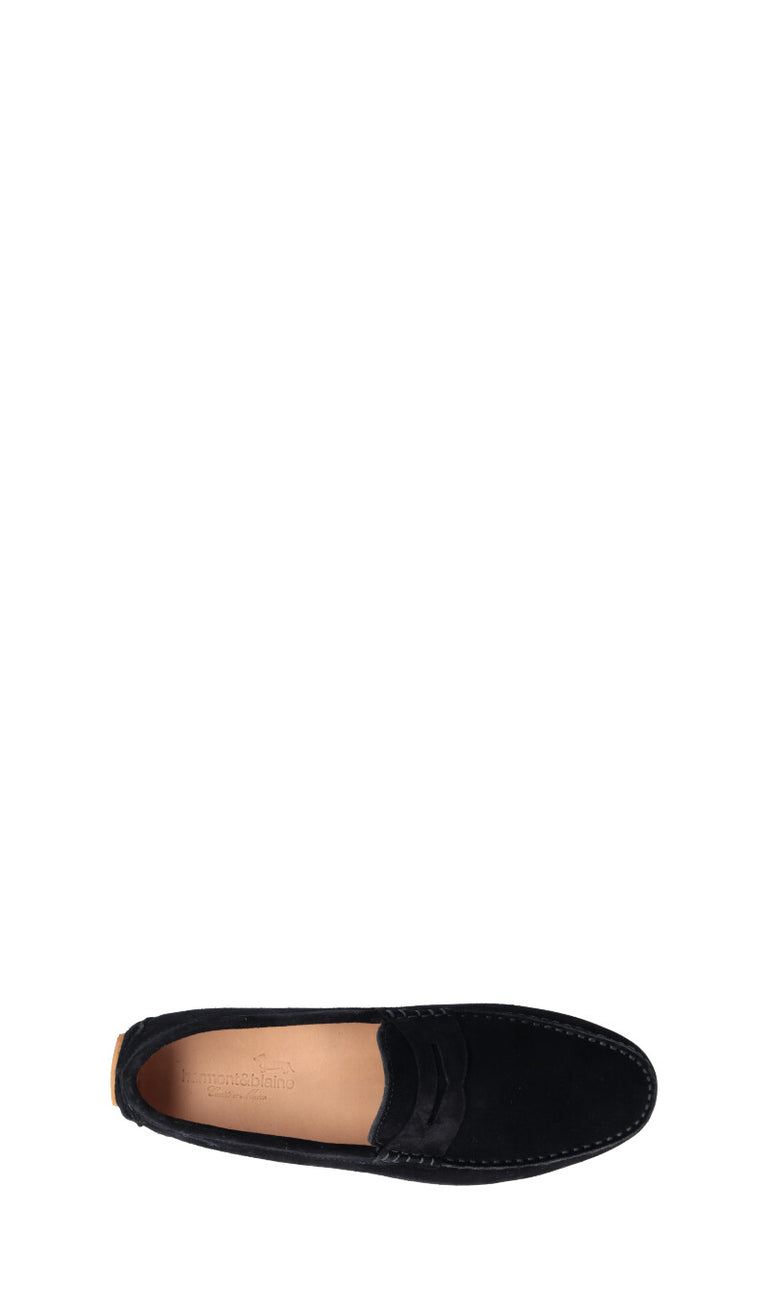 HARMONT&BLAINE Mocassino uomo blu in suede