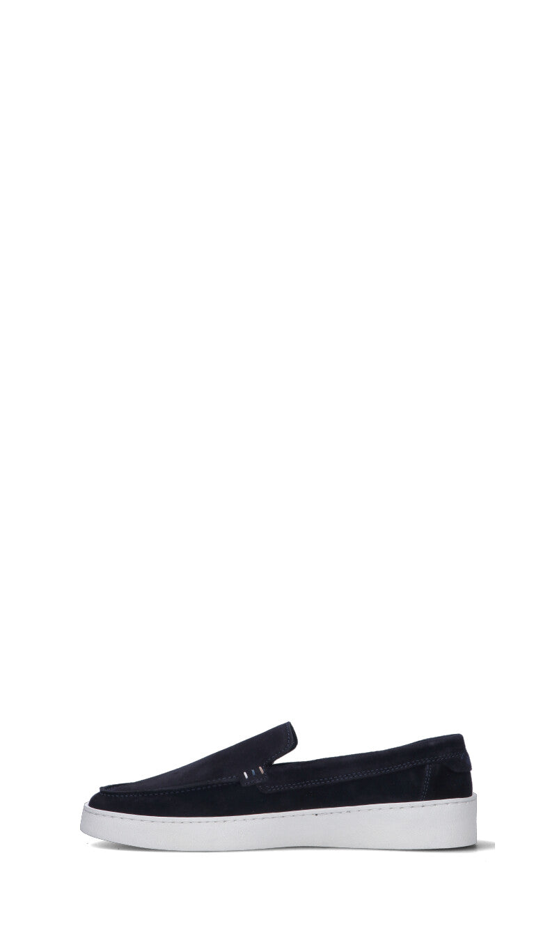 HARMONT&BLAINE Mocassino uomo blu in suede