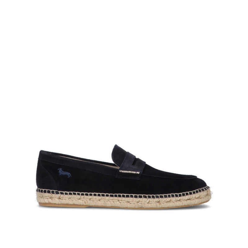 HARMONT&BLAINE Mocassino uomo blu in suede