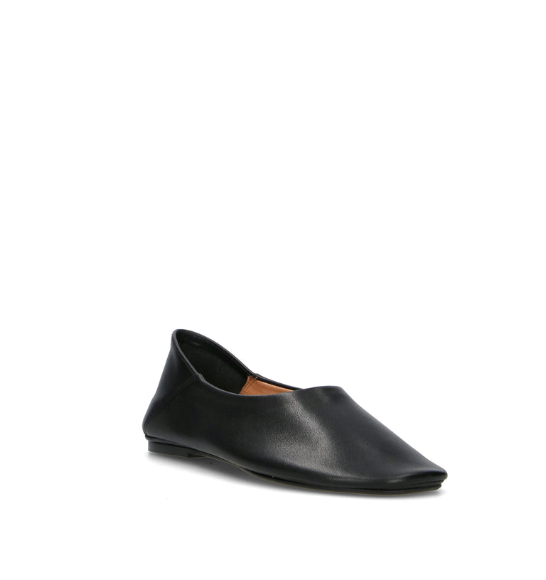 INUOVO Ballerina donna nera in pelle