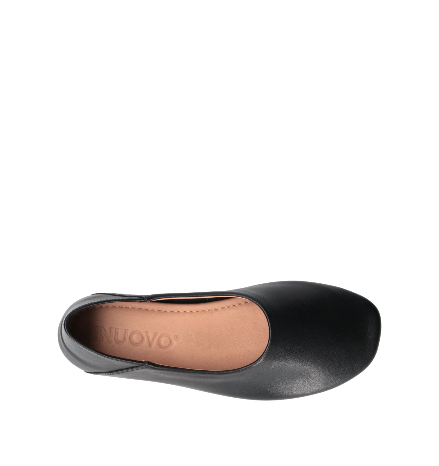 INUOVO Ballerina donna nera in pelle
