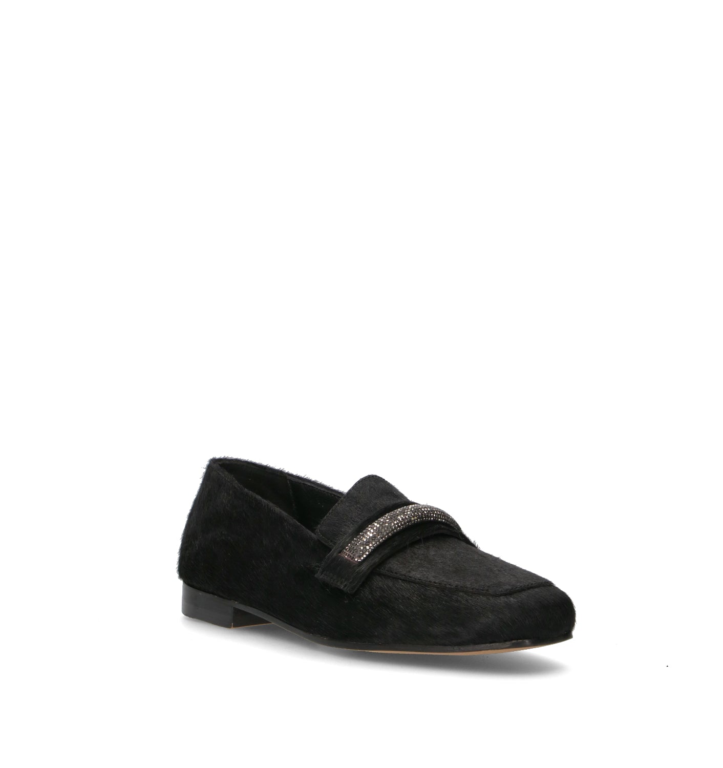 CATCH JUICE Mocassino donna nero in cavallino