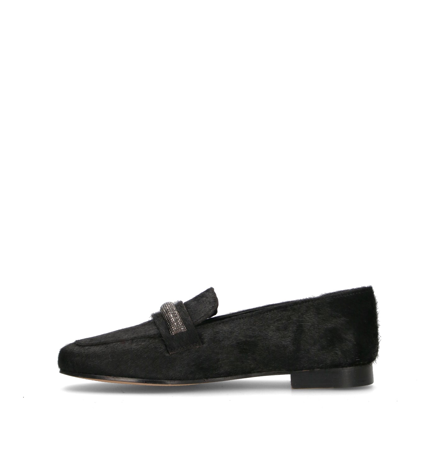 CATCH JUICE Mocassino donna nero in cavallino