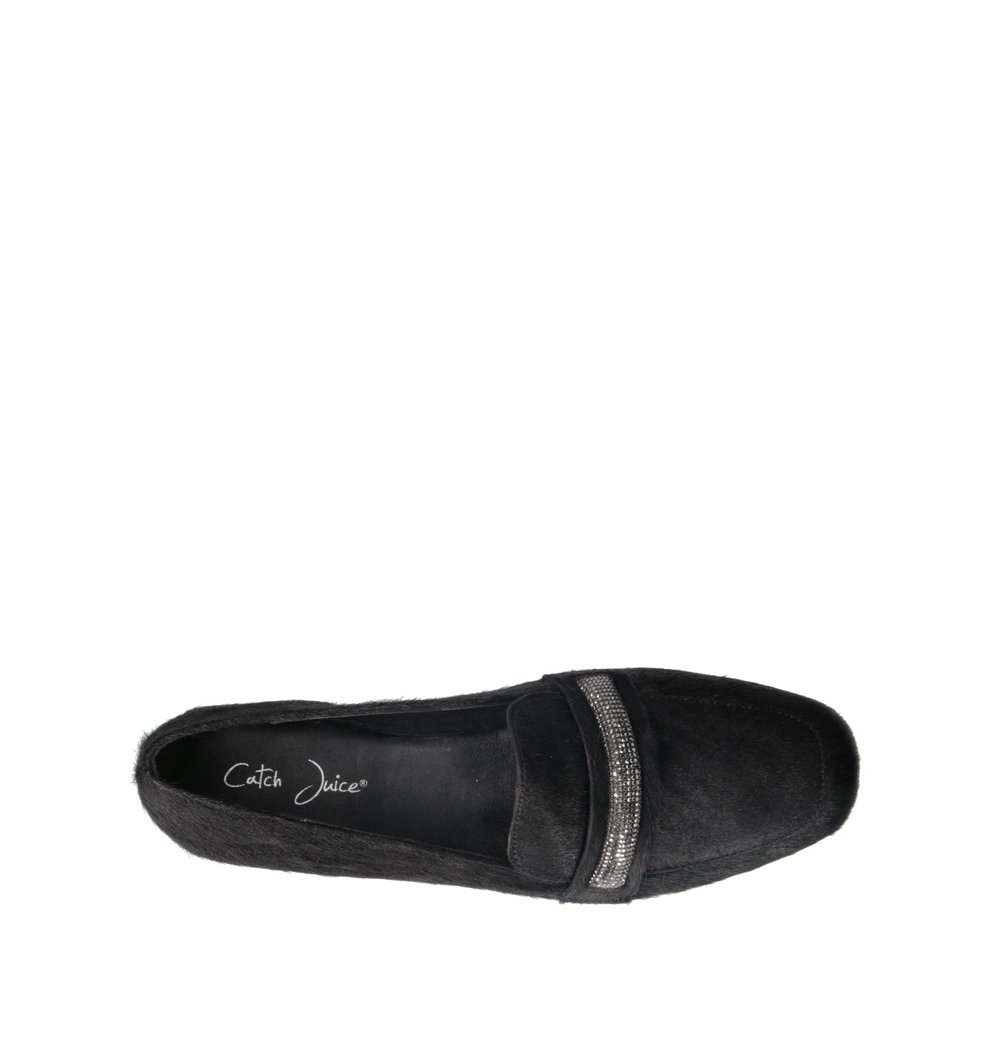 CATCH JUICE Mocassino donna nero in cavallino