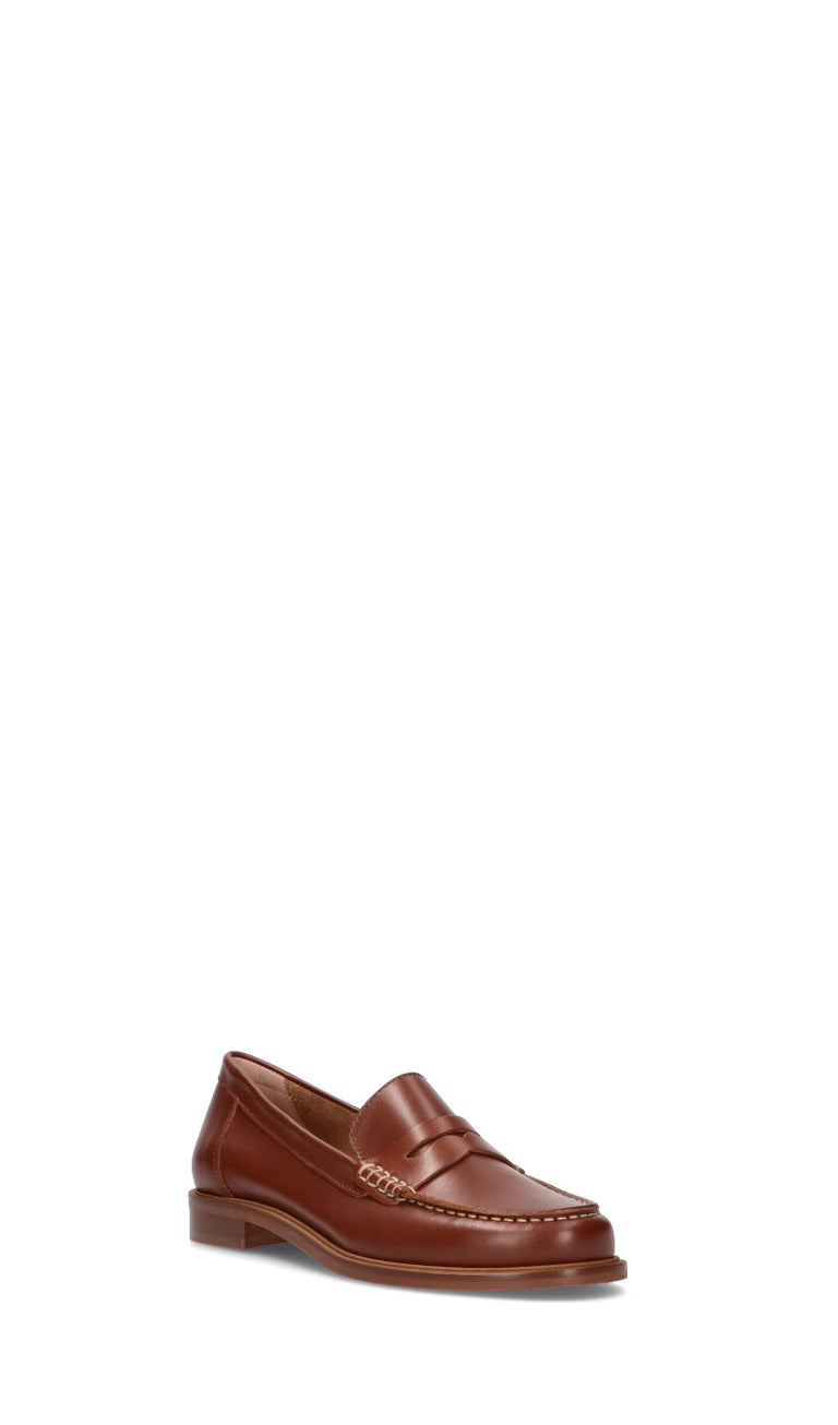 PHIL MELVIS Mocassino donna tabacco in pelle