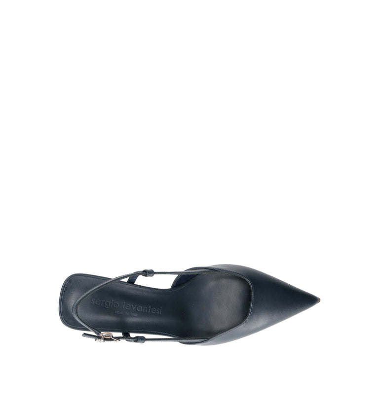 SERGIO LEVANTESI Slingback donna blu in pelle