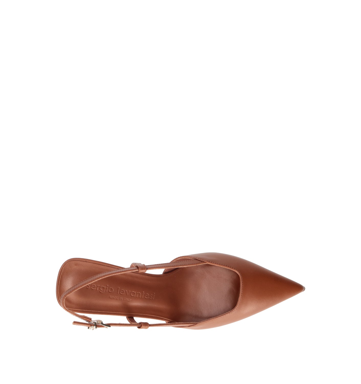 SERGIO LEVANTESI Slingback donna marrone in pelle