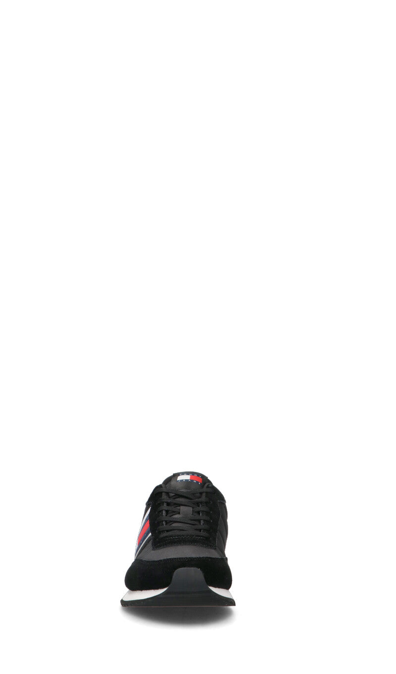 TOMMY HILFIGER JEANS sneaker uomo nera in suede
