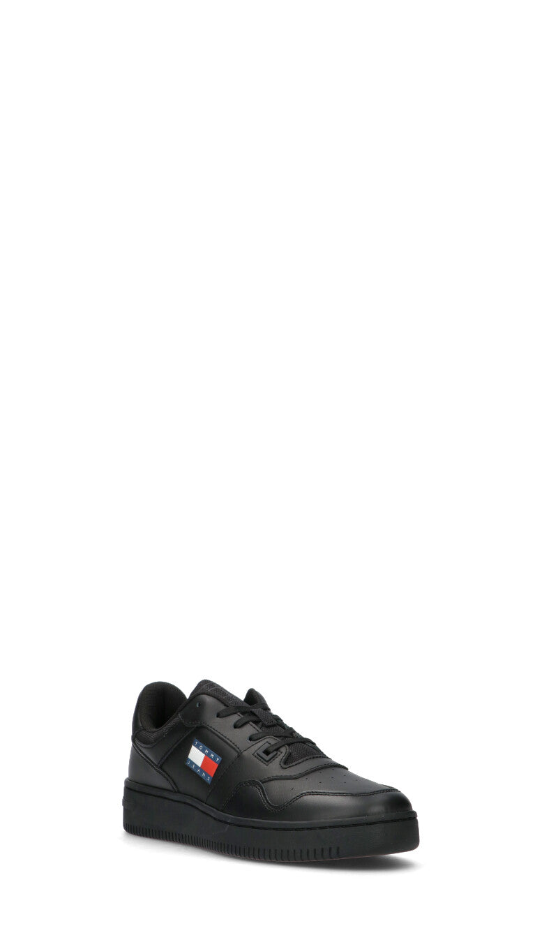 TOMMY HILFIGER JEANS Sneaker uomo nera in pelle