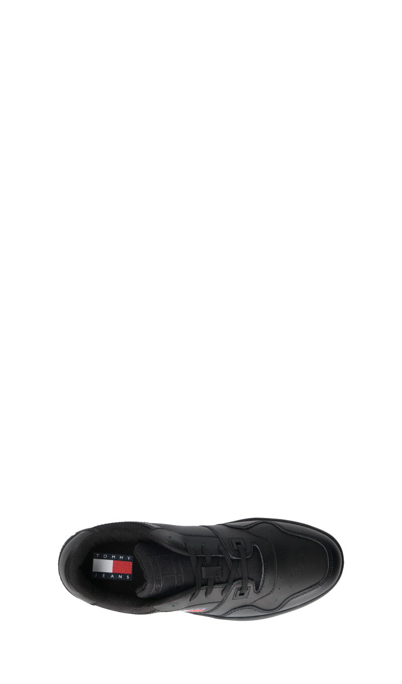 TOMMY HILFIGER JEANS Sneaker uomo nera in pelle
