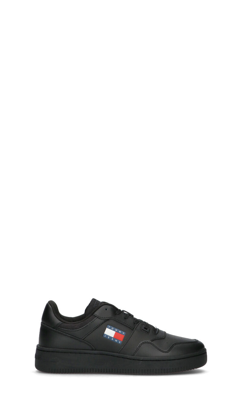 TOMMY HILFIGER JEANS Sneaker uomo nera in pelle