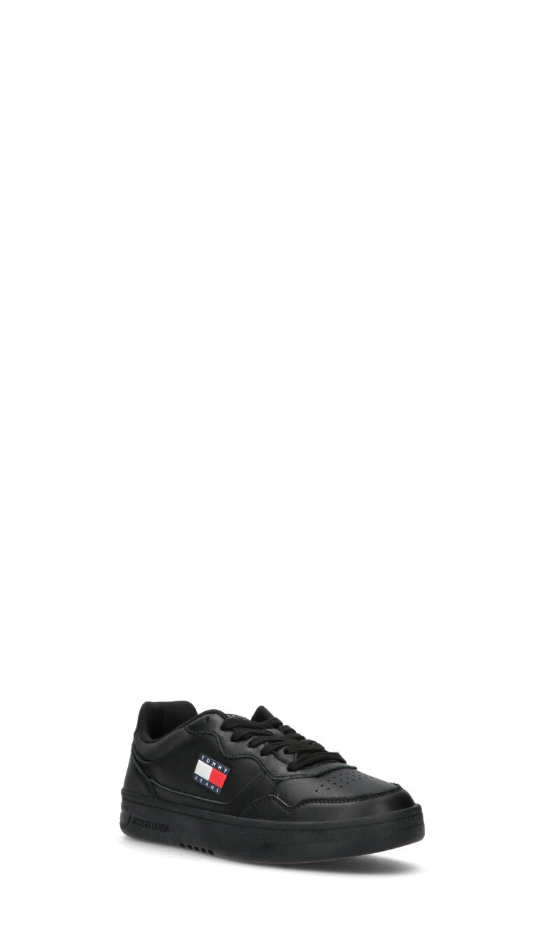 TOMMY HILFIGER JEANS Sneaker uomo nera in pelle