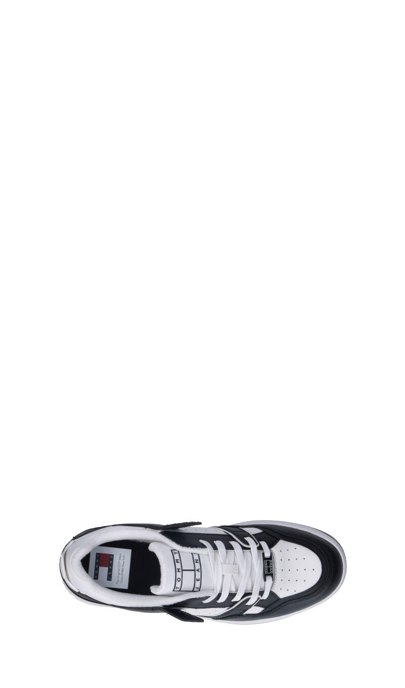 TOMMY HILFIGER JEANS Sneaker donna bianca/nera in pelle
