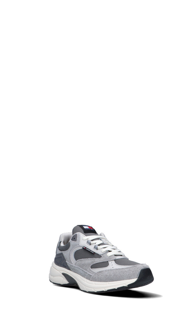 TOMMY HILFIGER JEANS Sneaker uomo grigia in suede